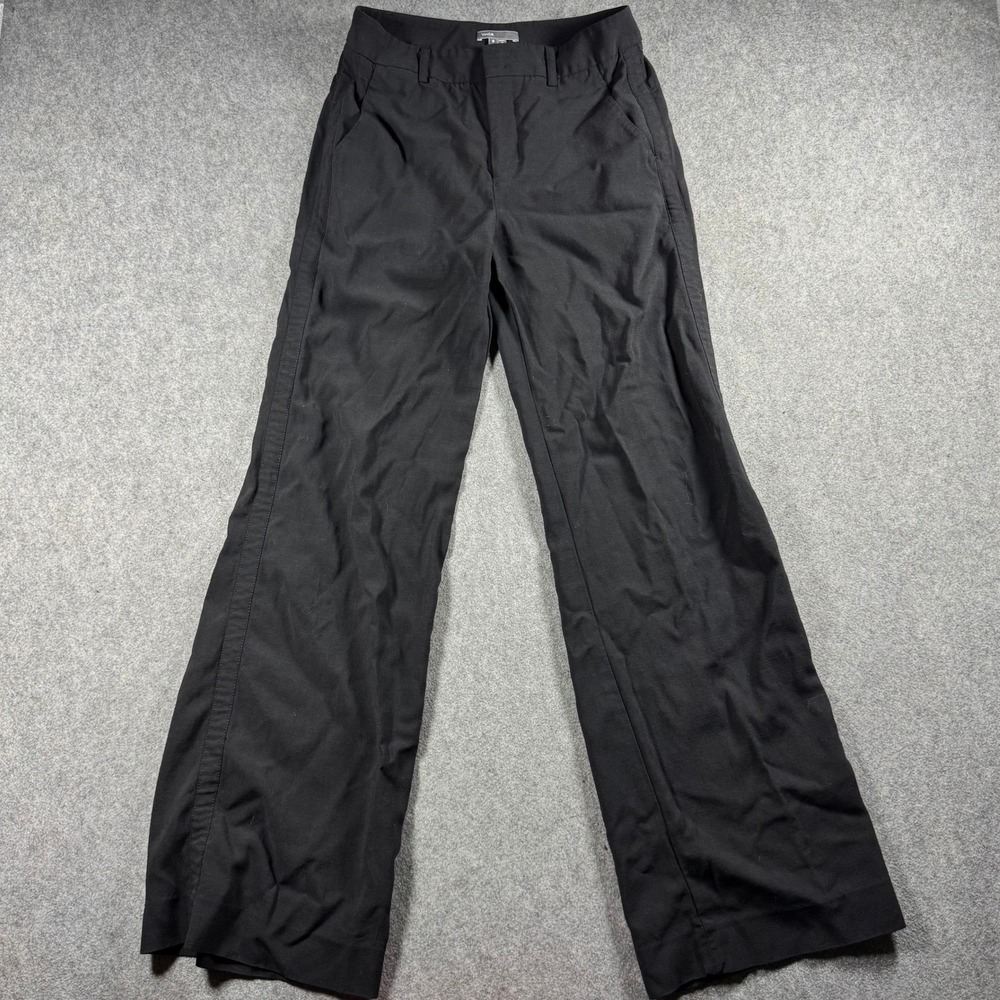 Vince Black Wide Leg Trousers Size‎ 6 Tailored Business Casual Pants Business